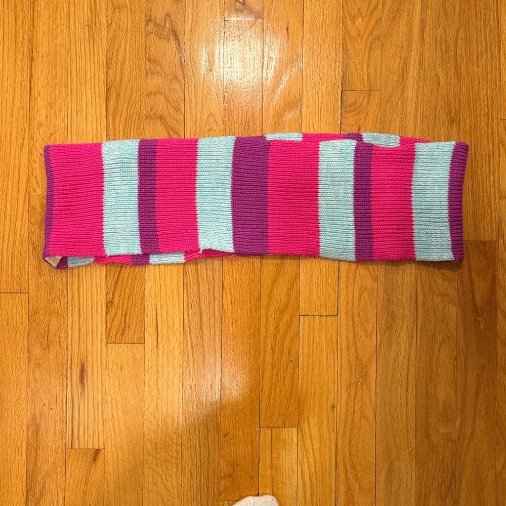 Capelli of New York Kids Pink and Purple Knit Scarf Size OS